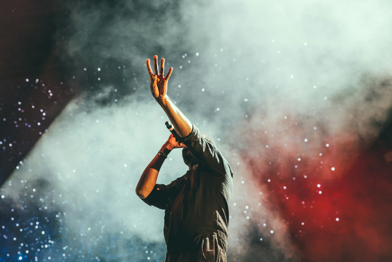 Singer performing on stage